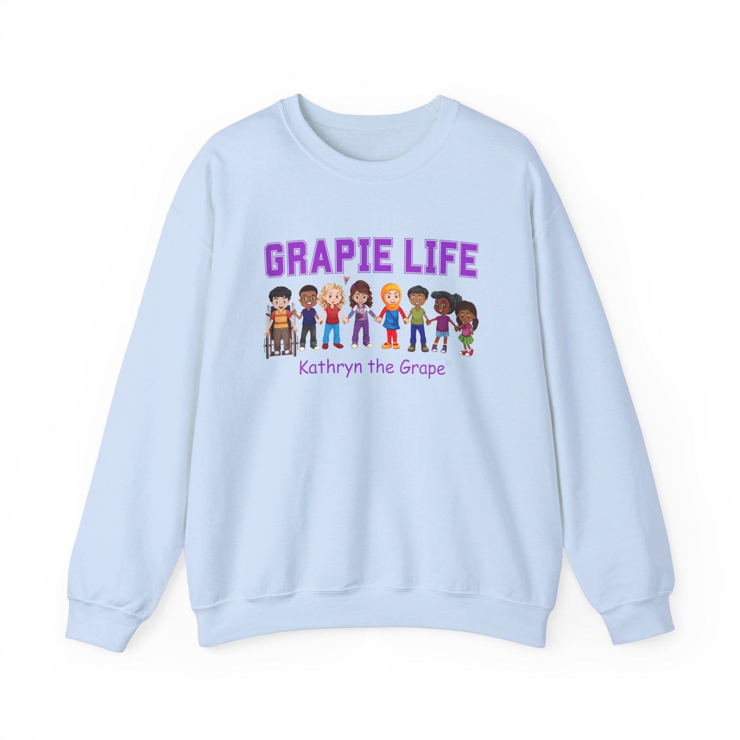 Kathryn the Grape Grapie Life Friends Teen/Adult Heavy Blend™ Crewneck Sweatshirt