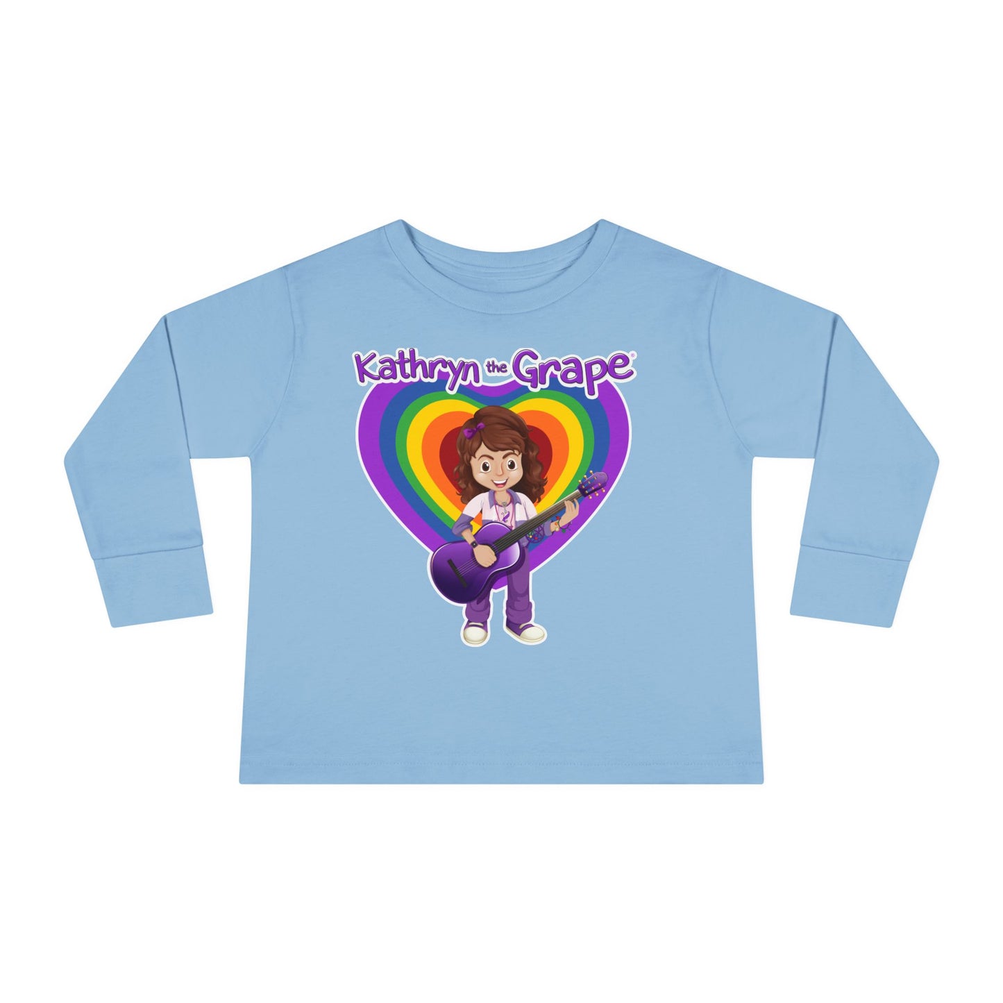 Kathryn the Grape with Guitar Toddler Long Sleeve Tee