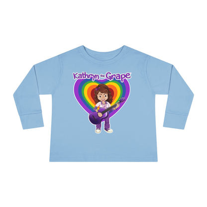 Kathryn the Grape with Guitar Toddler Long Sleeve Tee