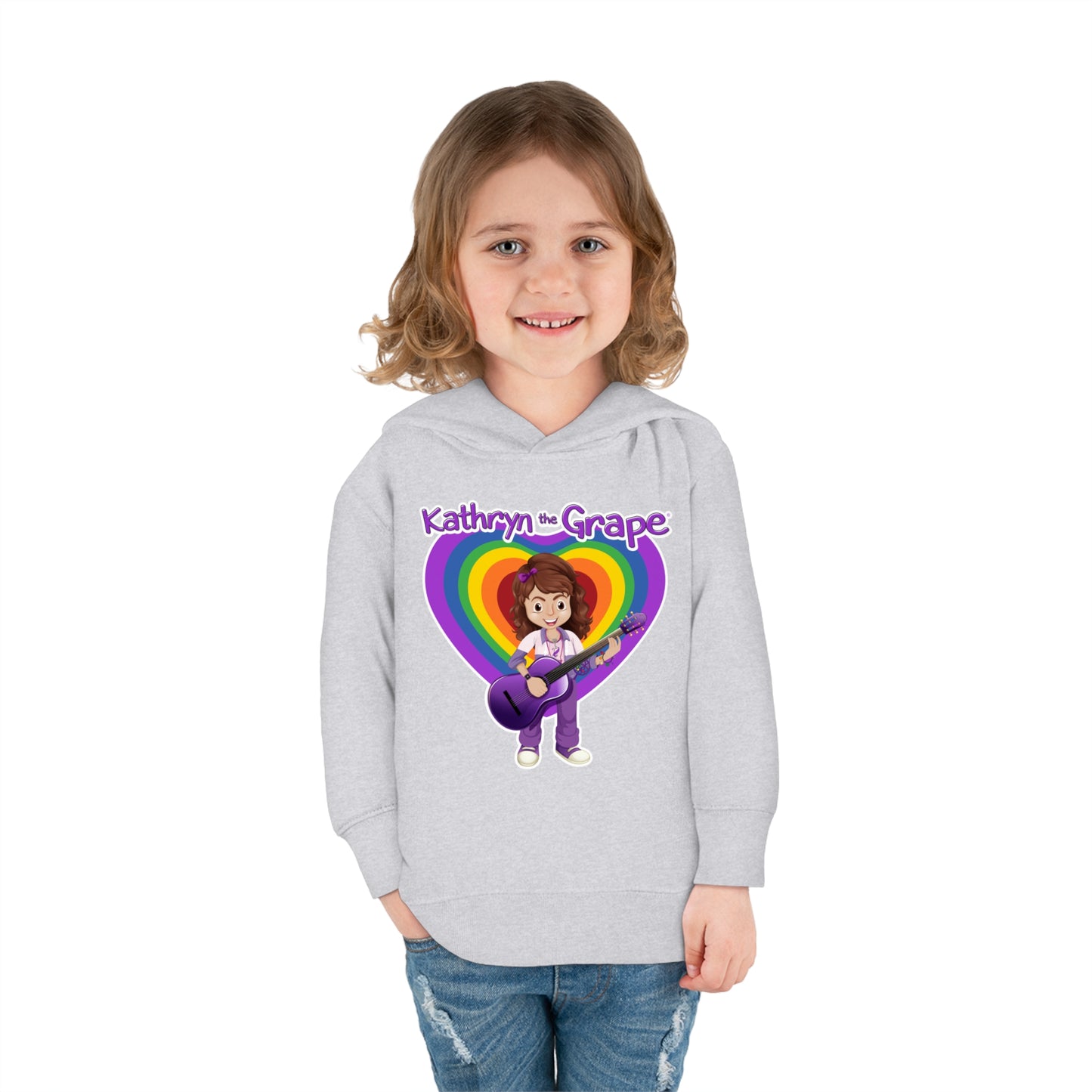 Kathryn the Grape with Guitar Toddler Pullover Fleece Hoodie