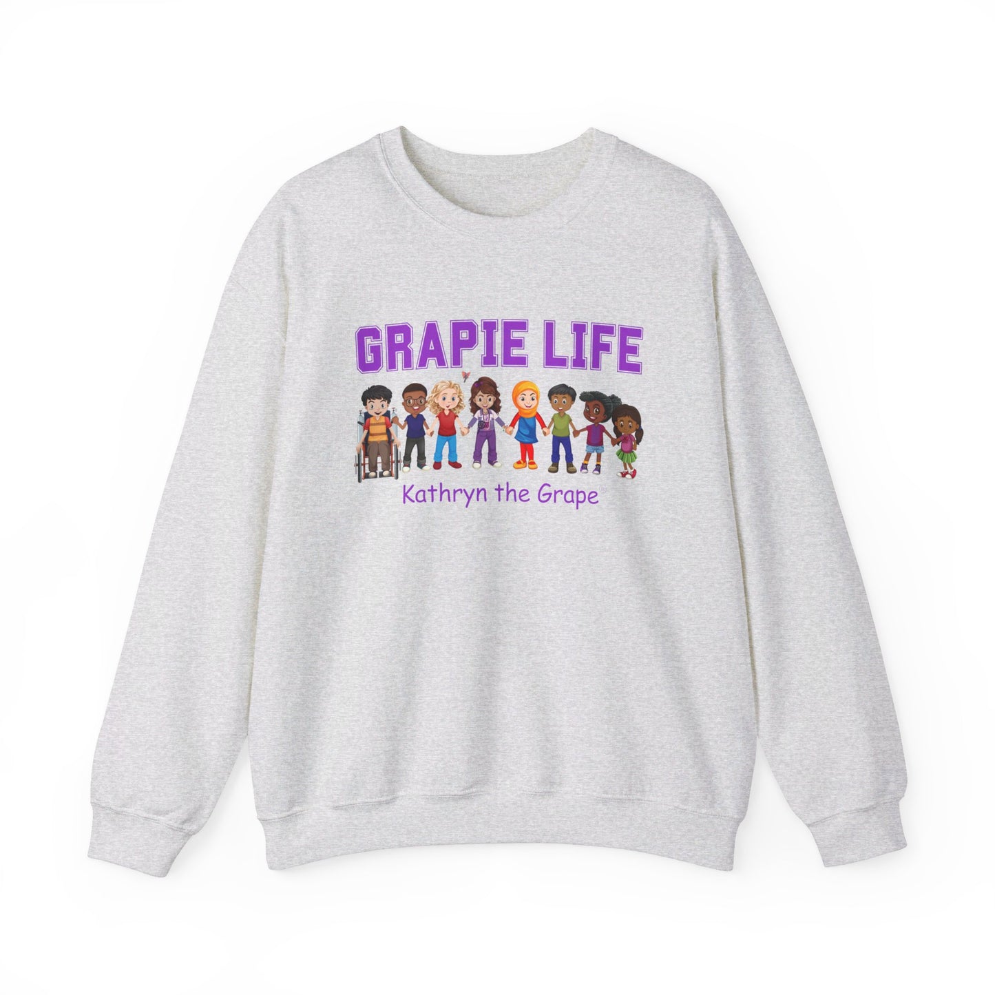 Kathryn the Grape Grapie Life Friends Teen/Adult Heavy Blend™ Crewneck Sweatshirt