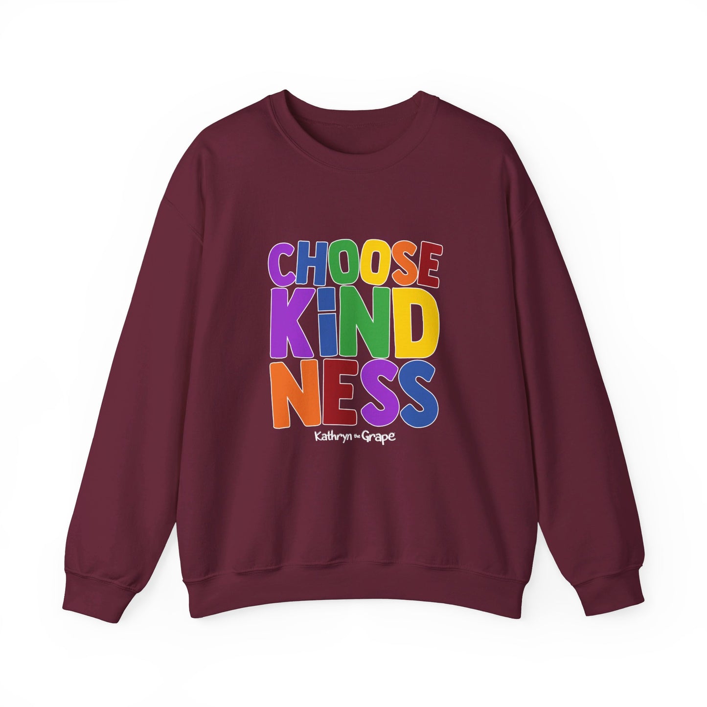 Kathryn the Grape Choose Kindness Teen/Adult Heavy Blend™ Crewneck Sweatshirt