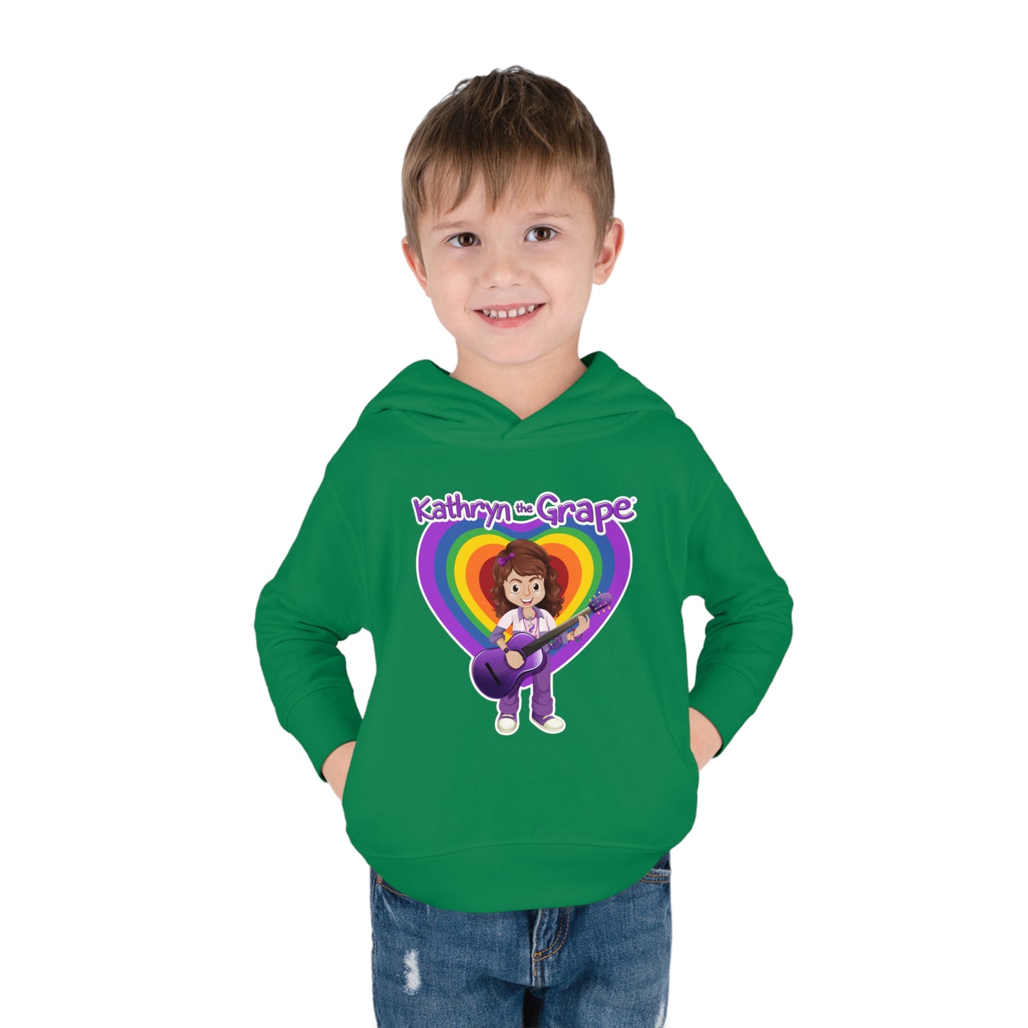 Kathryn the Grape with Guitar Toddler Pullover Fleece Hoodie