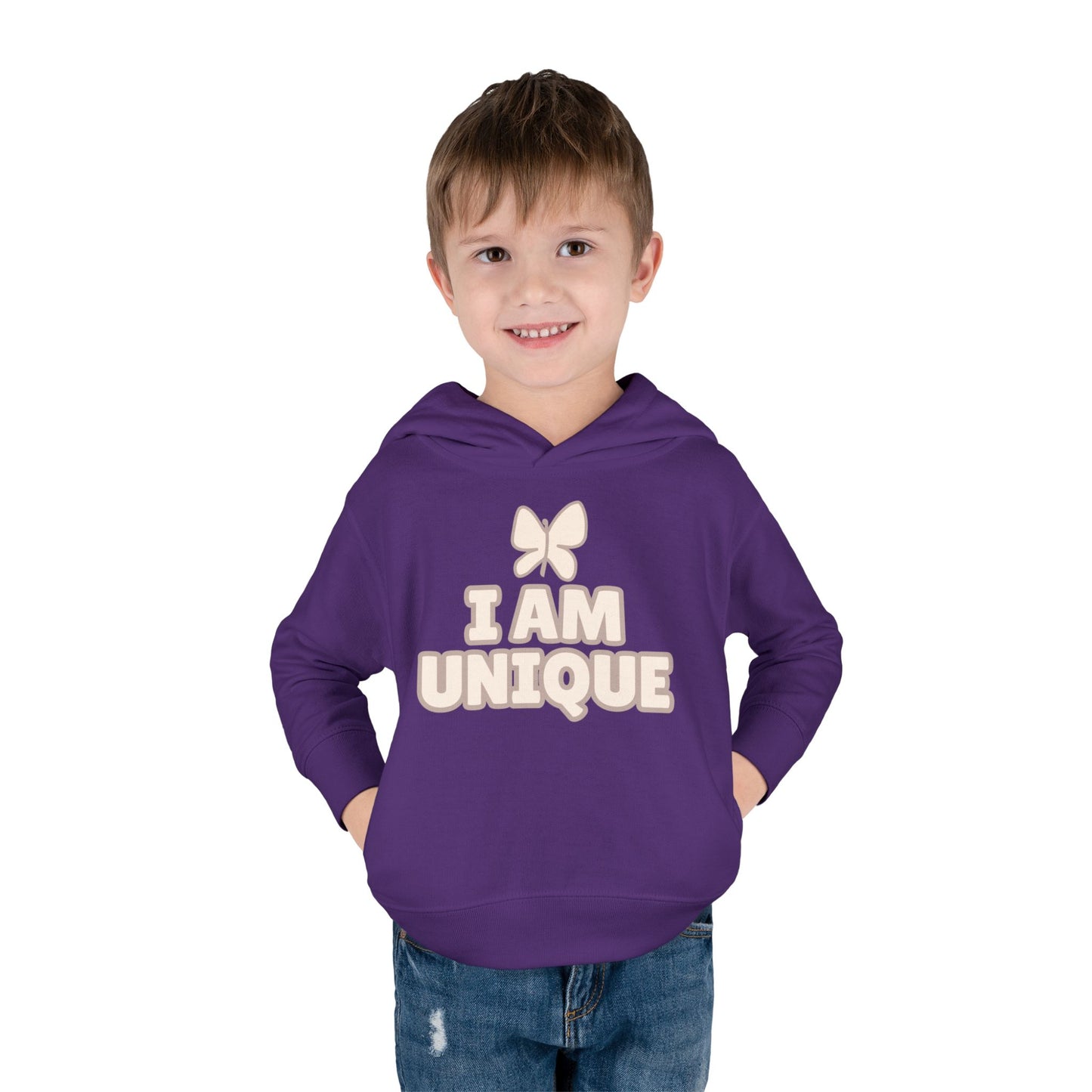 I Am Unique Toddler Pullover Fleece Hoodie - Soft and Cozy Kids Wear