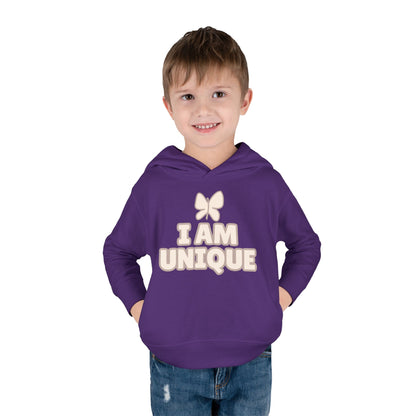 I Am Unique Toddler Pullover Fleece Hoodie - Soft and Cozy Kids Wear