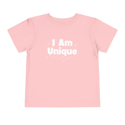 Toddler Short Sleeve Tee - "I Am Unique" - Cute and Comfortable Kids T-Shirt