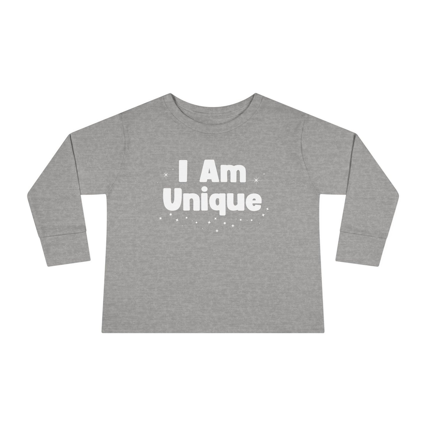 I Am Unique Toddler Long Sleeve Tee - Perfect for Playtime and Celebrations