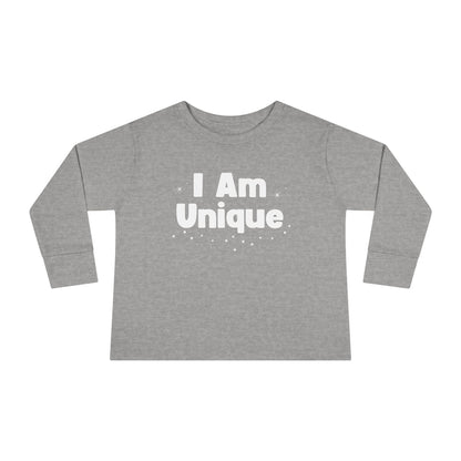 I Am Unique Toddler Long Sleeve Tee - Perfect for Playtime and Celebrations