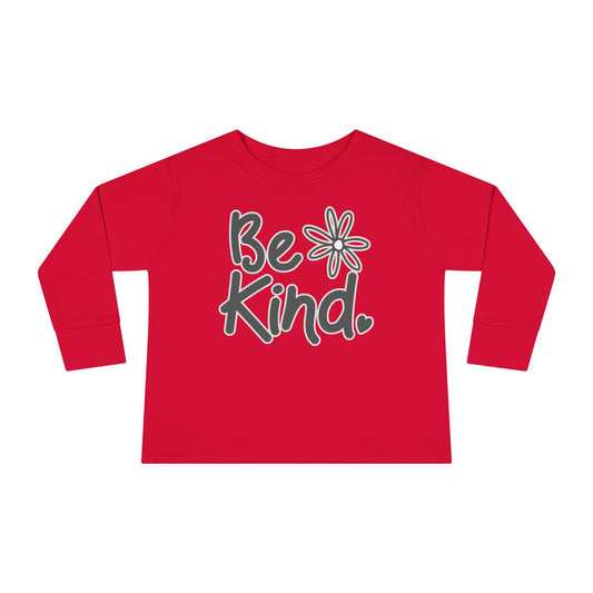 Toddler Long Sleeve Tee - "Be Kind" - Perfect for Playdates and Everyday Wear