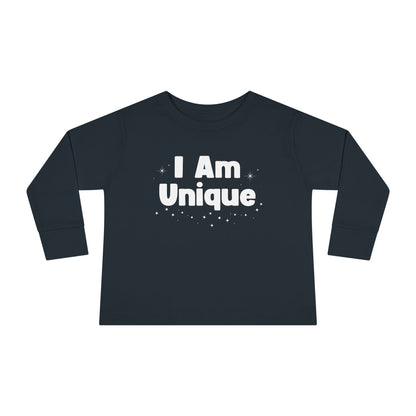 I Am Unique Toddler Long Sleeve Tee - Perfect for Playtime and Celebrations