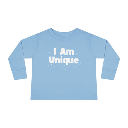 I Am Unique Toddler Long Sleeve Tee - Perfect for Playtime and Celebrations