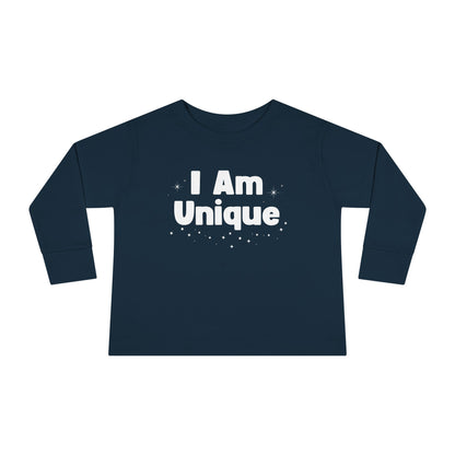 I Am Unique Toddler Long Sleeve Tee - Perfect for Playtime and Celebrations