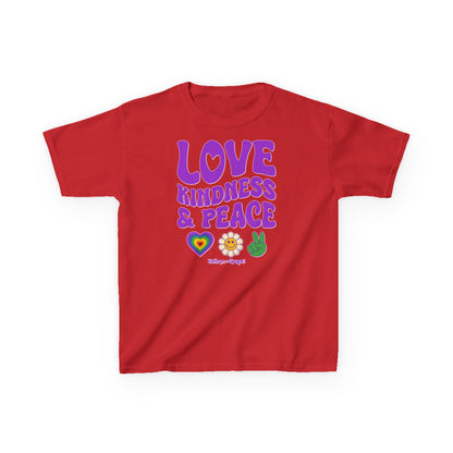 Kathryn the Grape Love, Kindness, and Peace Youth Heavy Cotton™ Tee