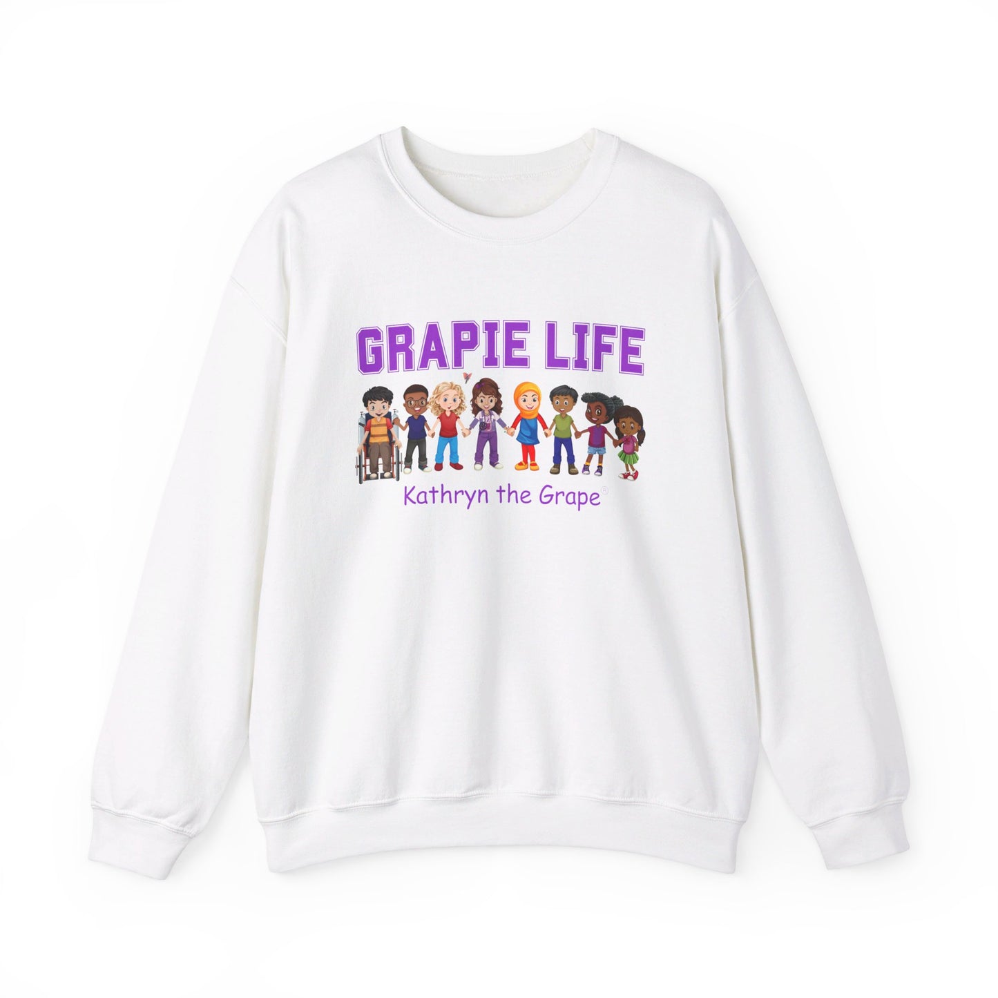 Kathryn the Grape Grapie Life Friends Teen/Adult Heavy Blend™ Crewneck Sweatshirt