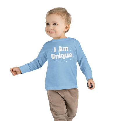 I Am Unique Toddler Long Sleeve Tee - Perfect for Playtime and Celebrations