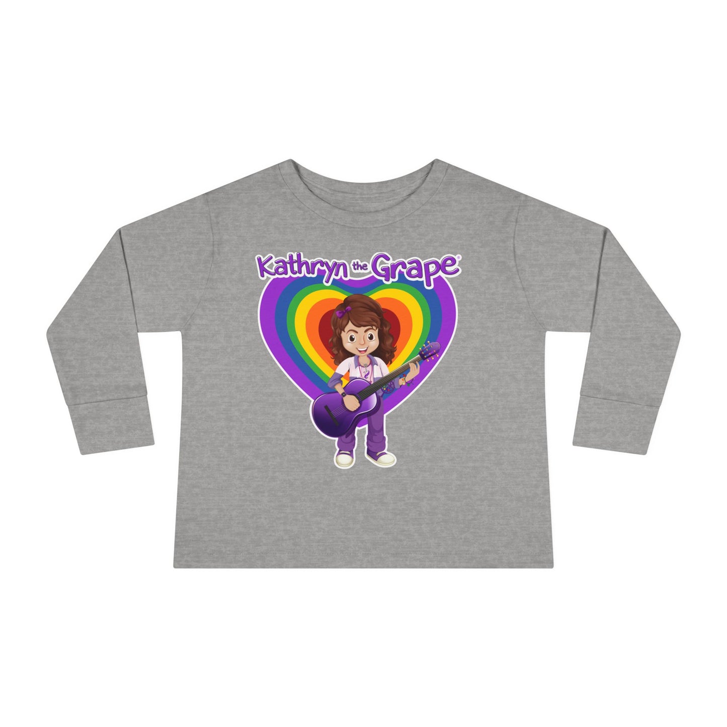 Kathryn the Grape with Guitar Toddler Long Sleeve Tee