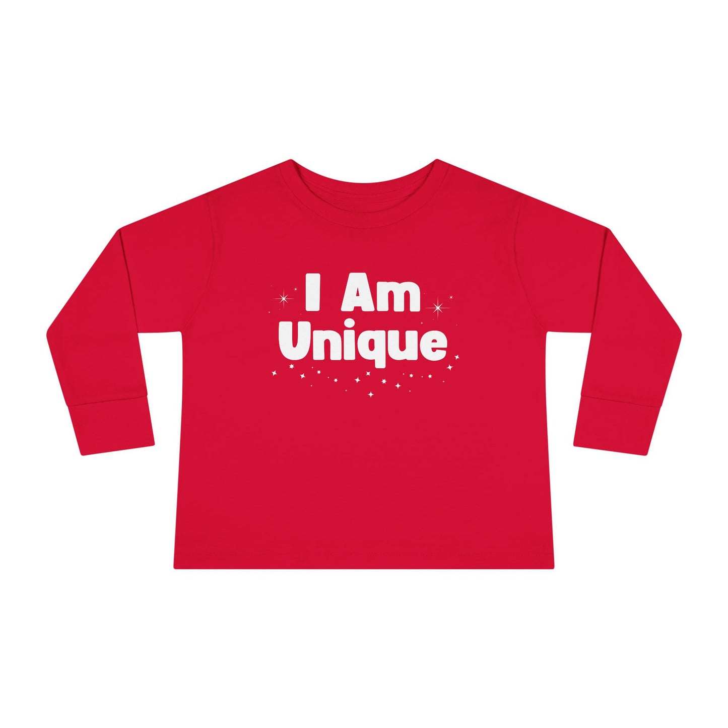 I Am Unique Toddler Long Sleeve Tee - Perfect for Playtime and Celebrations