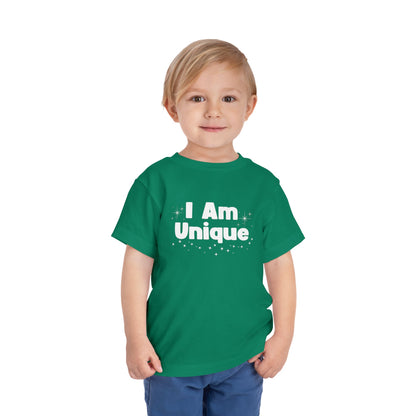 Toddler Short Sleeve Tee - "I Am Unique" - Cute and Comfortable Kids T-Shirt