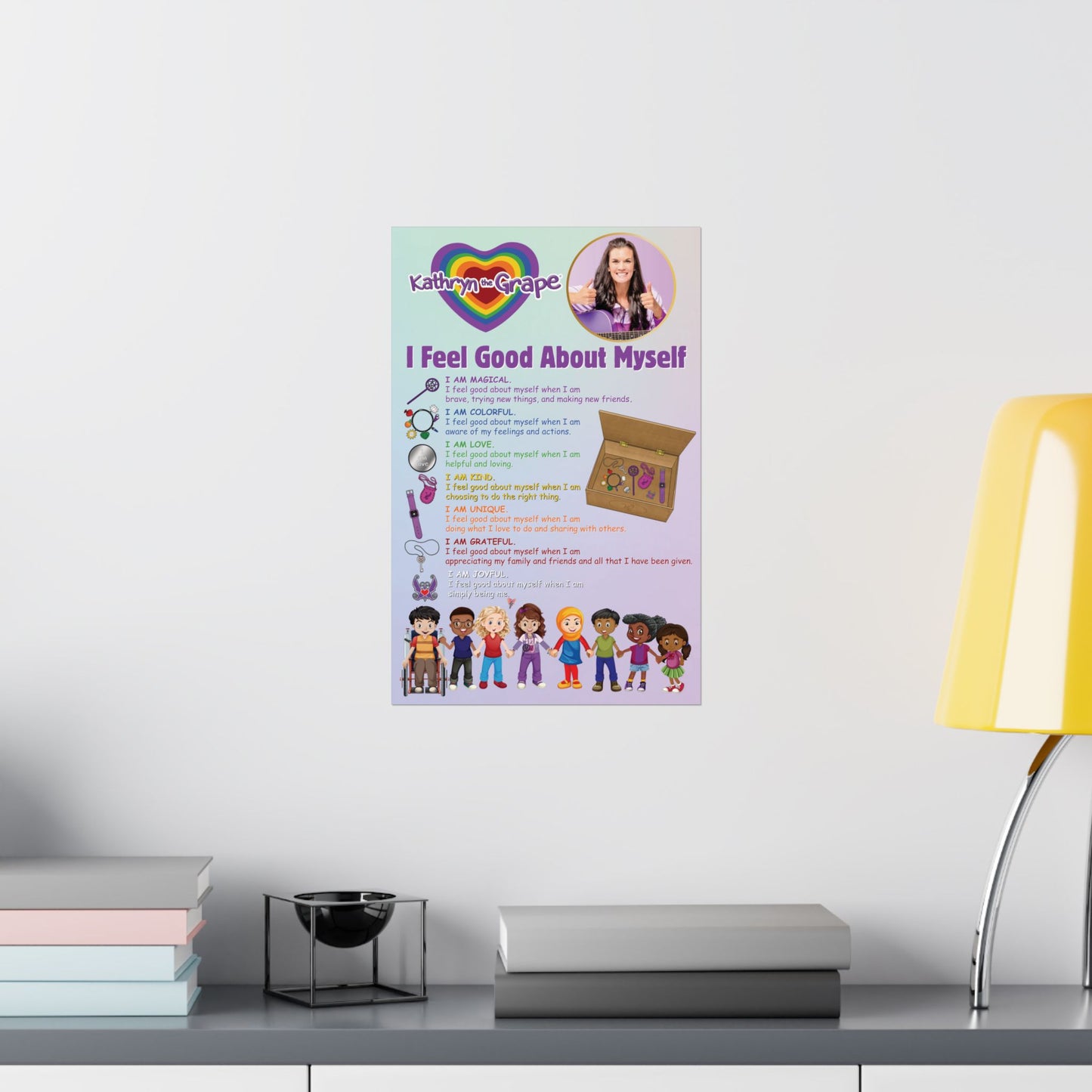 I Feel Good About Myself - Kathryn the Grape Matte Vertical Posters