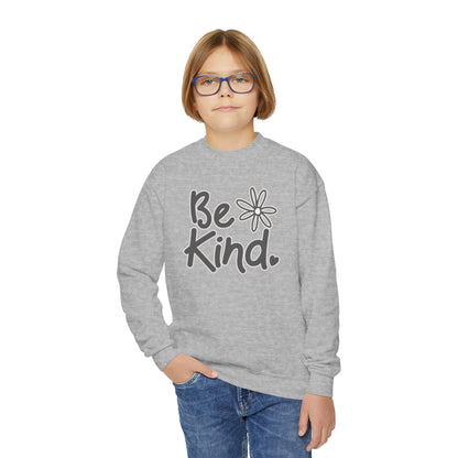 Youth Sweatshirt - 'Be Kind' Inspirational Crewneck for Kids