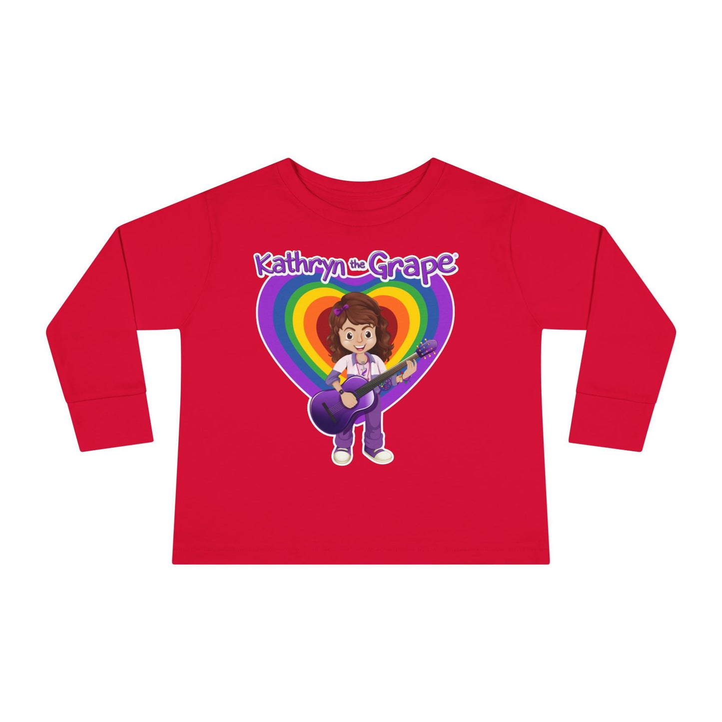 Kathryn the Grape with Guitar Toddler Long Sleeve Tee