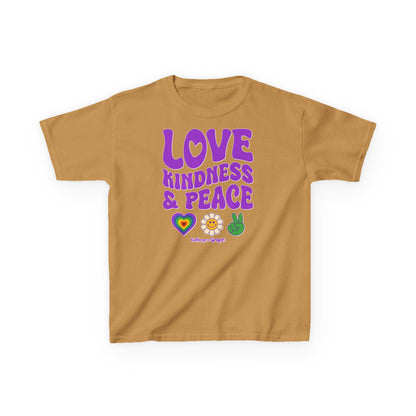 Kathryn the Grape Love, Kindness, and Peace Youth Heavy Cotton™ Tee