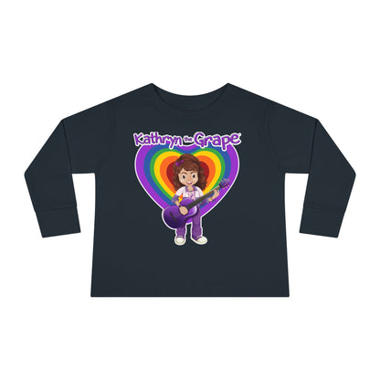 Kathryn the Grape with Guitar Toddler Long Sleeve Tee