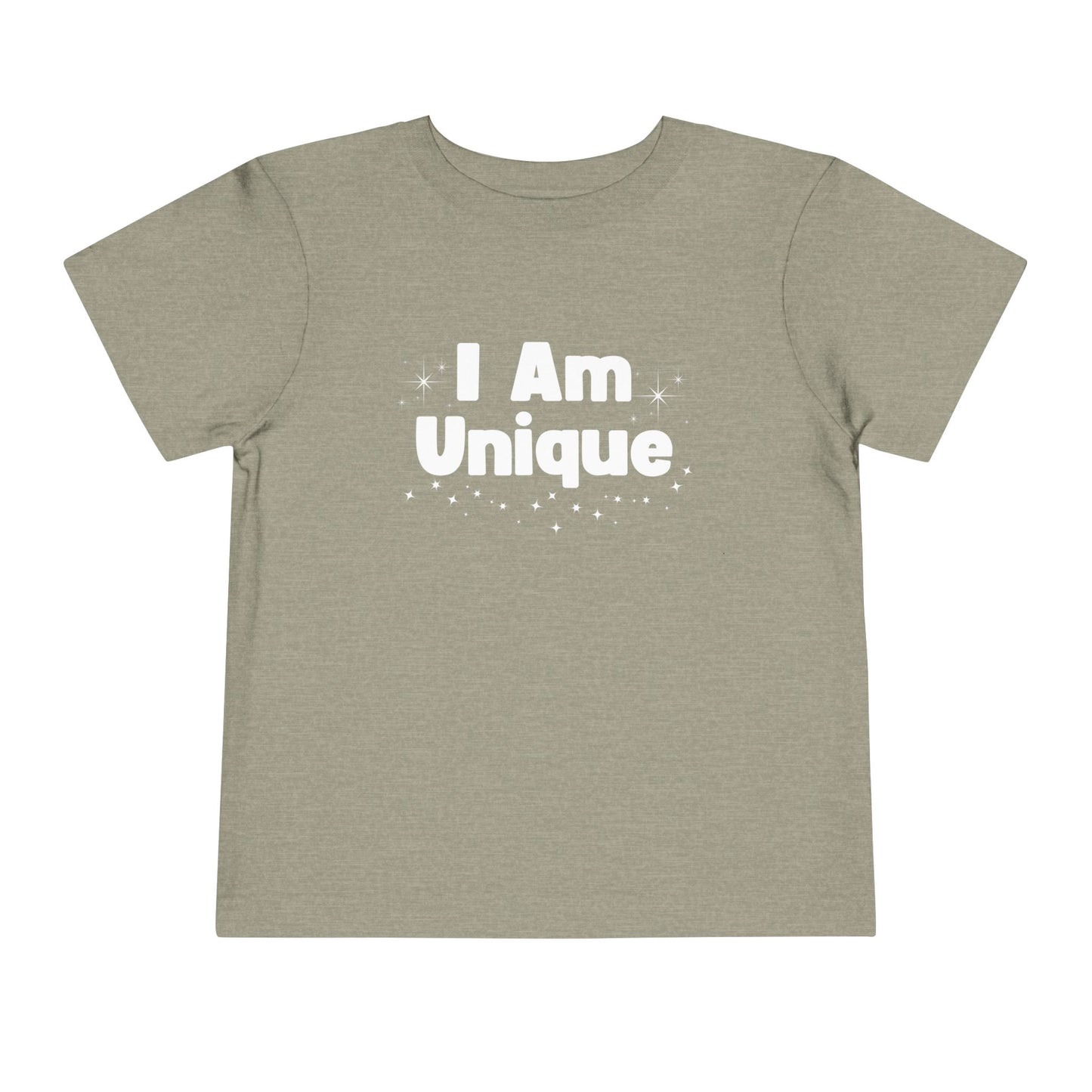 Toddler Short Sleeve Tee - "I Am Unique" - Cute and Comfortable Kids T-Shirt