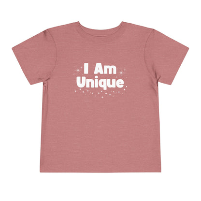 Toddler Short Sleeve Tee - "I Am Unique" - Cute and Comfortable Kids T-Shirt