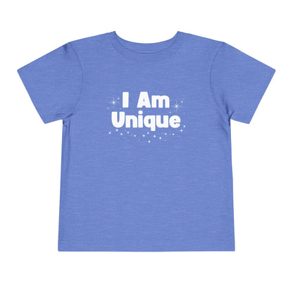 Toddler Short Sleeve Tee - "I Am Unique" - Cute and Comfortable Kids T-Shirt