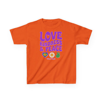 Kathryn the Grape Love, Kindness, and Peace Youth Heavy Cotton™ Tee