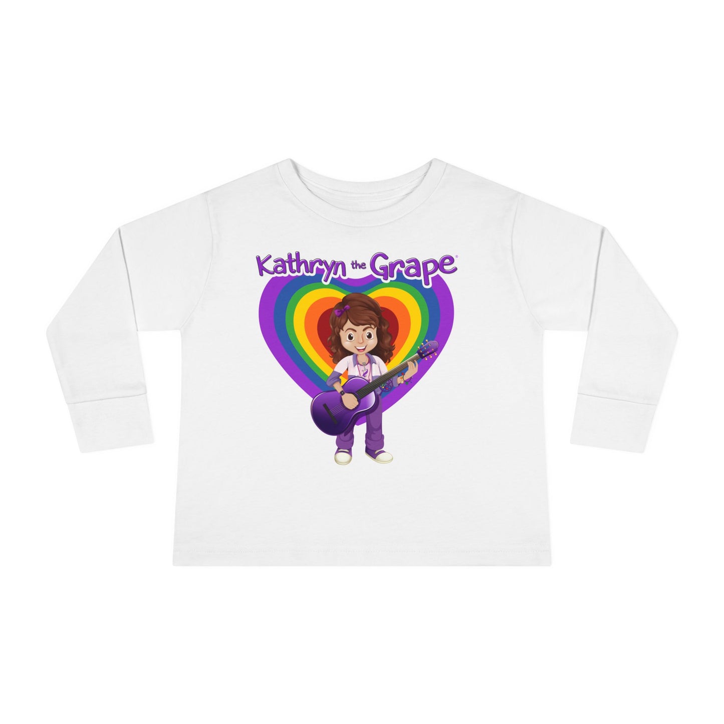 Kathryn the Grape with Guitar Toddler Long Sleeve Tee