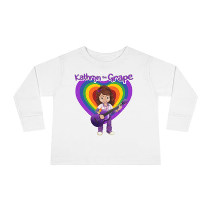 Kathryn the Grape with Guitar Toddler Long Sleeve Tee