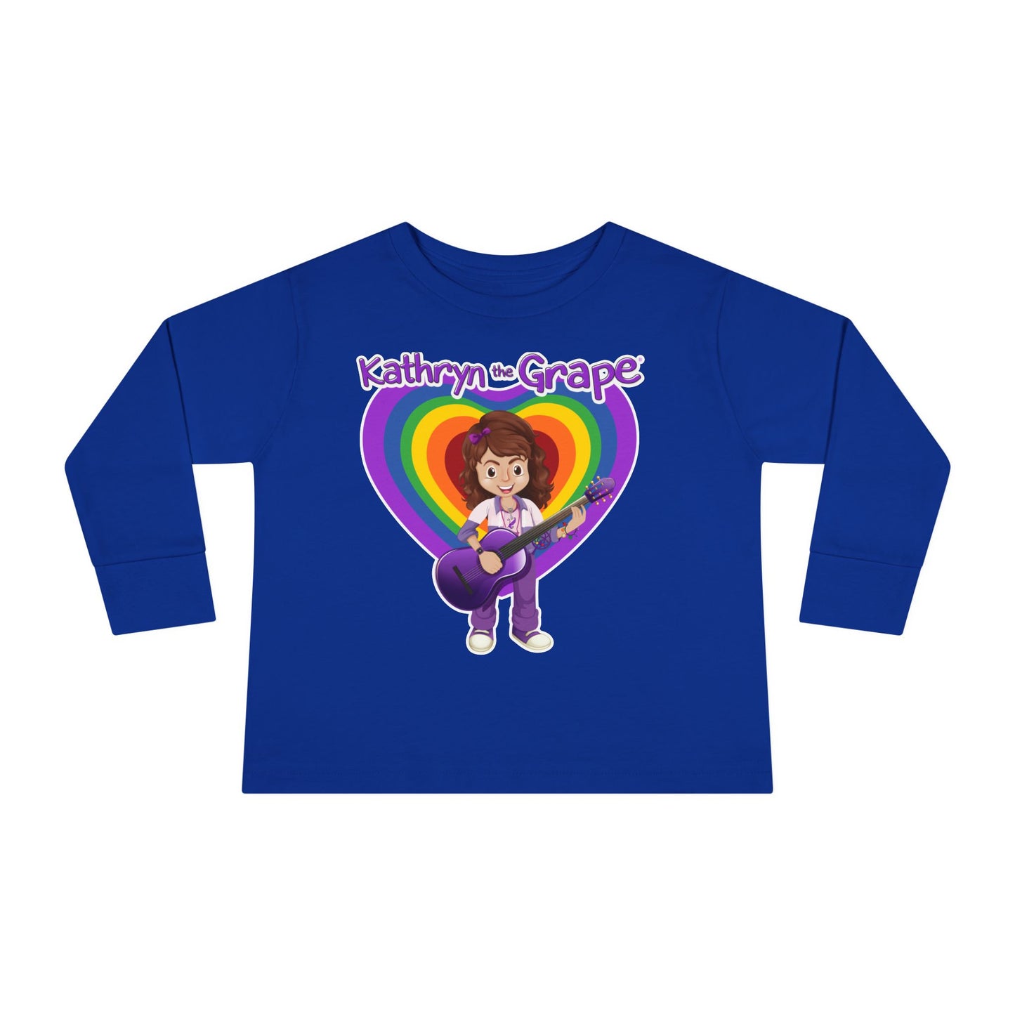 Kathryn the Grape with Guitar Toddler Long Sleeve Tee