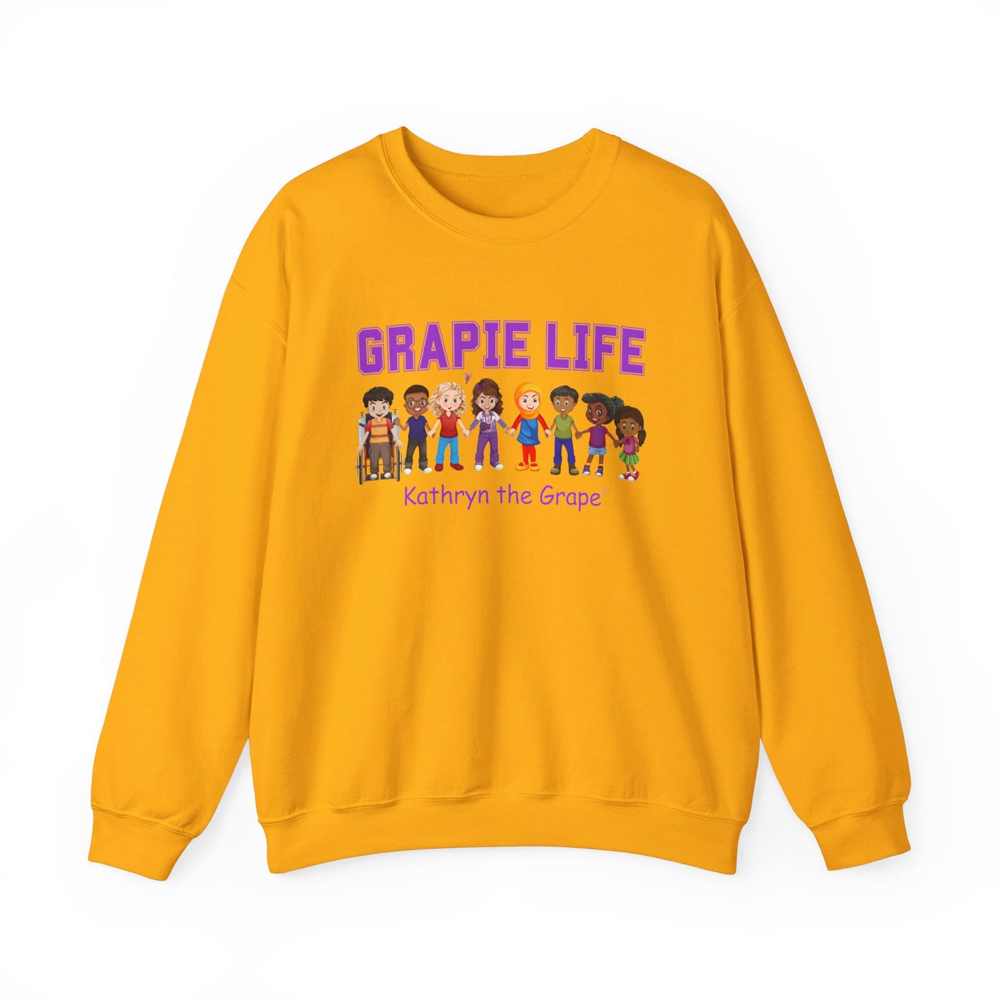 Kathryn the Grape Grapie Life Friends Teen/Adult Heavy Blend™ Crewneck Sweatshirt