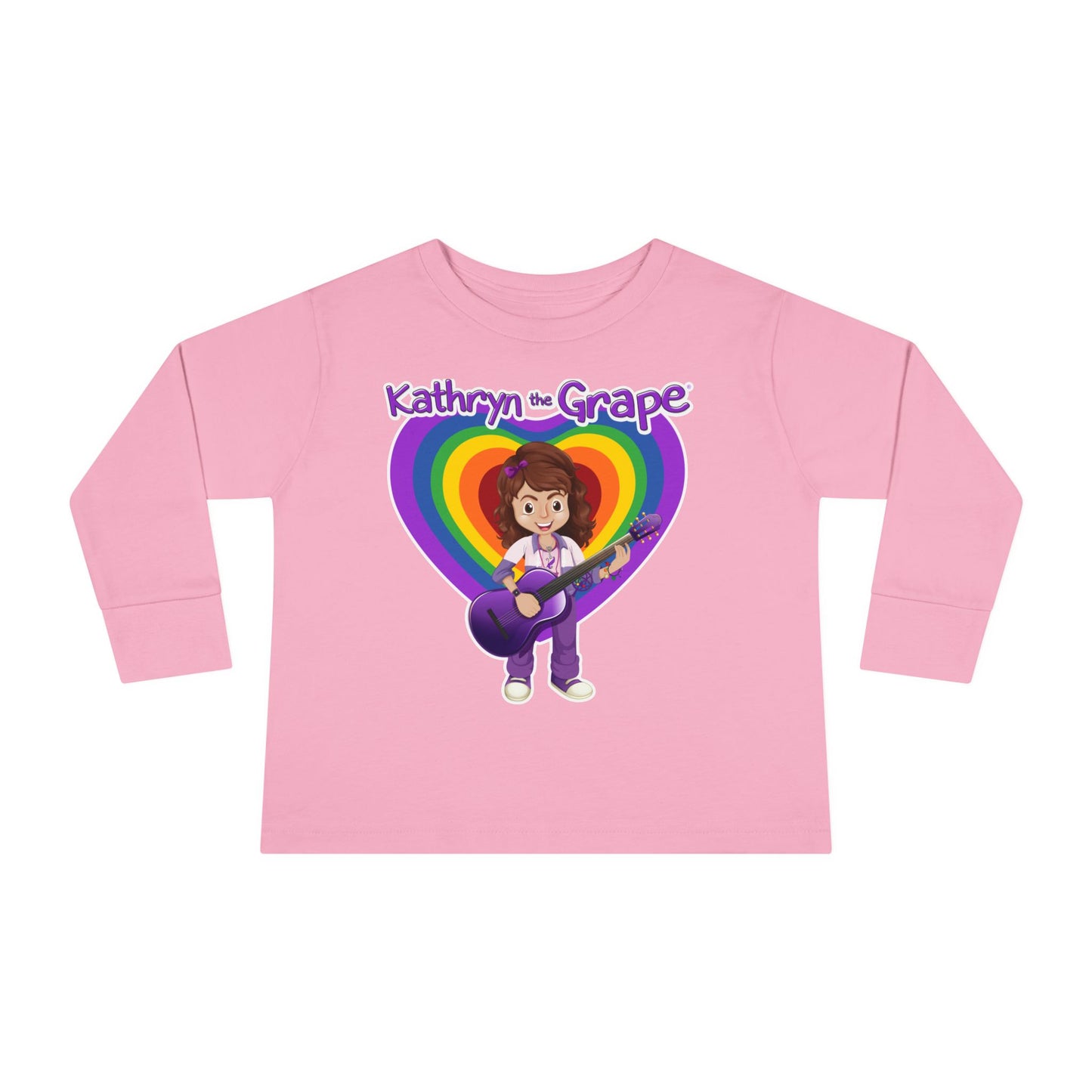 Kathryn the Grape with Guitar Toddler Long Sleeve Tee