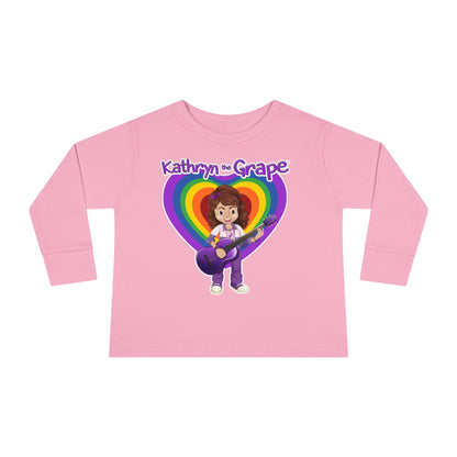 Kathryn the Grape with Guitar Toddler Long Sleeve Tee