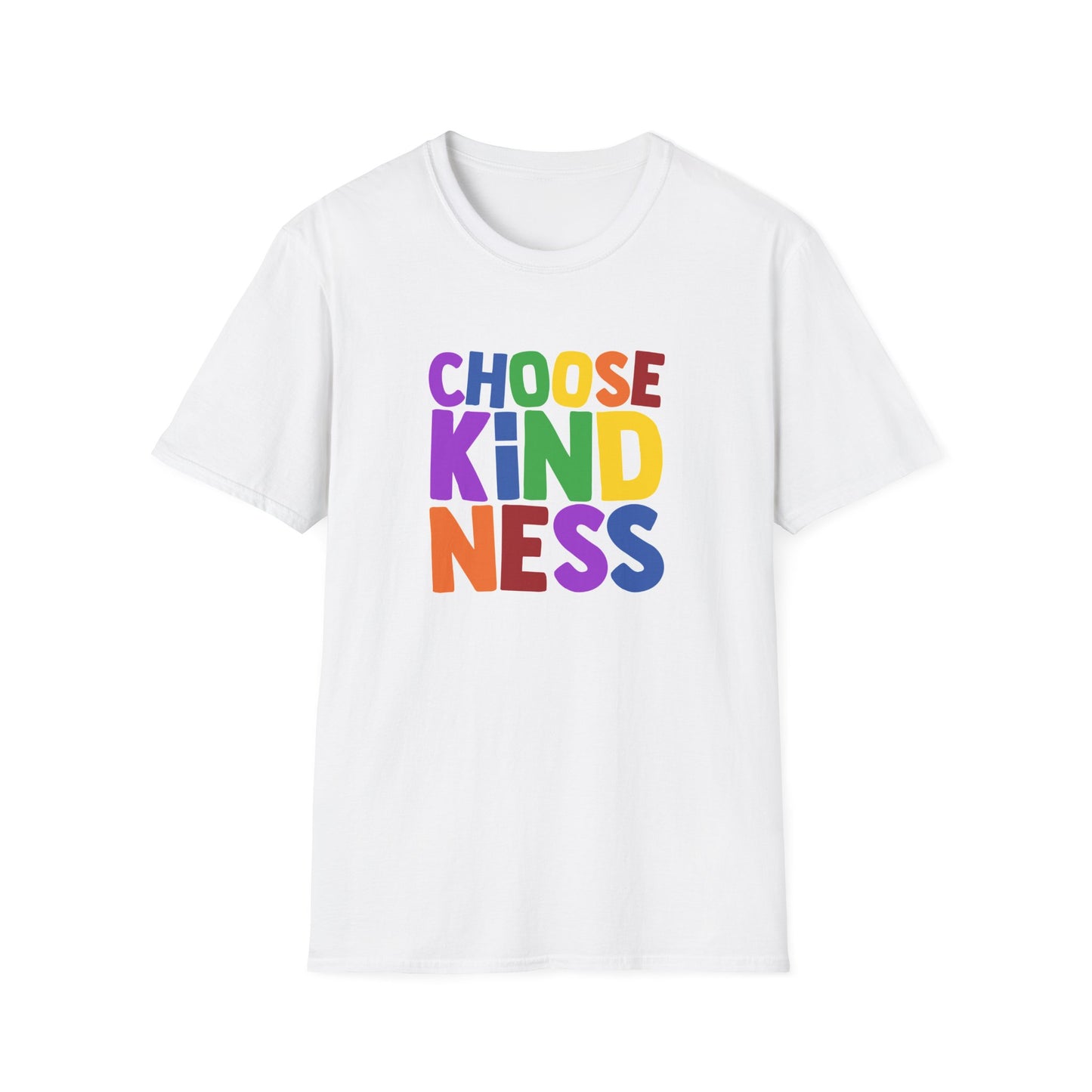 Kathryn the Grape Choose Kindness Unisex Softstyle T-Shirt - Colorful Positive Message Tee