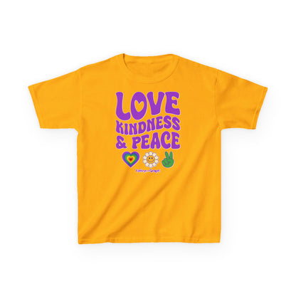 Kathryn the Grape Love, Kindness, and Peace Youth Heavy Cotton™ Tee