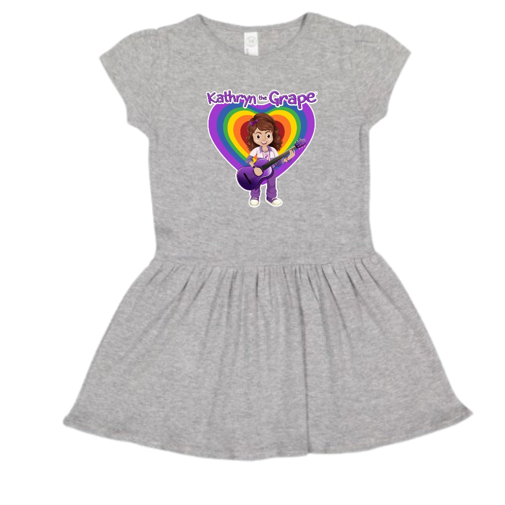 Kathryn the Grape with Guitar Grey Dress - Only in 4T and 5/6